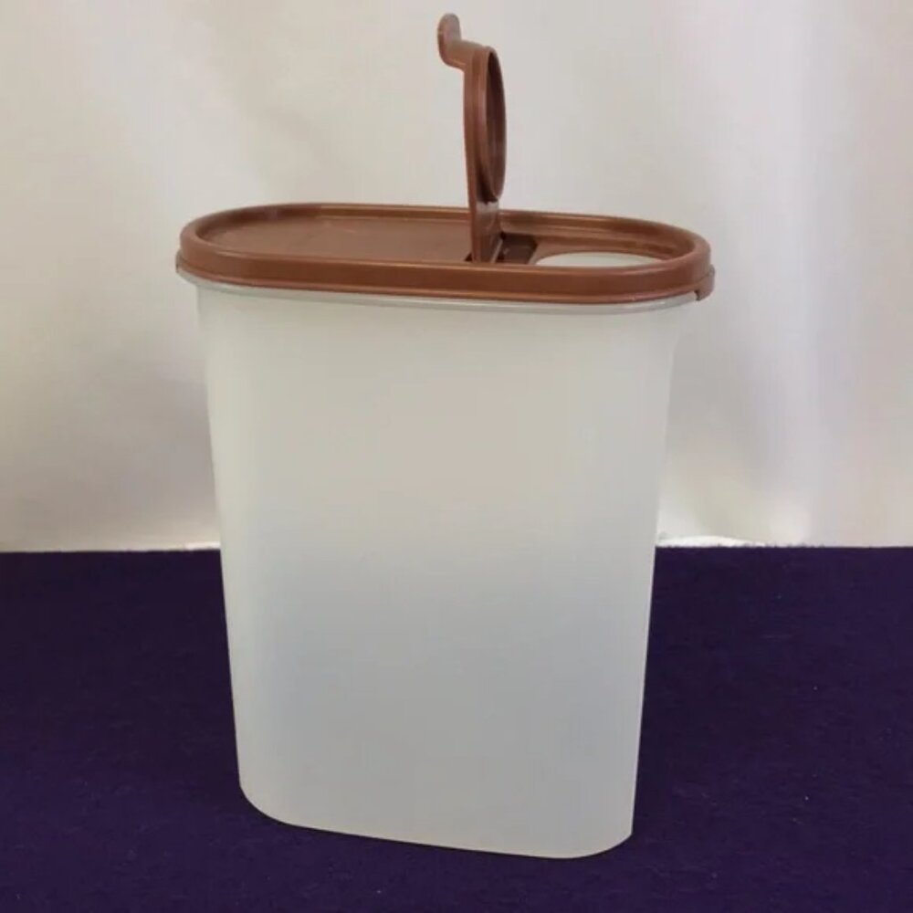 Tupperware Modular Mates Oval 4 #1614 w/ #1617 Brown Pour Seal Lid